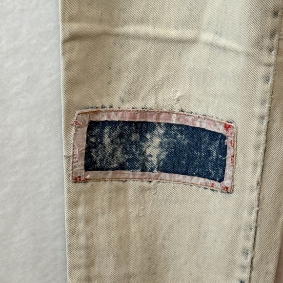Vintage 80s Light Acid Wash Jeans Patches Retro Zena Size 6 - Picture 10 of 16